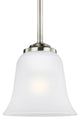 Generation Lighting Lighting 1-Light Mini Pendant, Brushed Nickel