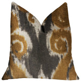 Euphoria Plush Gold Luxury Throw Pillow, 22"x22"