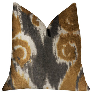 Euphoria Plush Gold Luxury Throw Pillow, 22"x22"