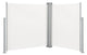 vidaXL Retractable Side Awning Cream 55.1"x236.2"