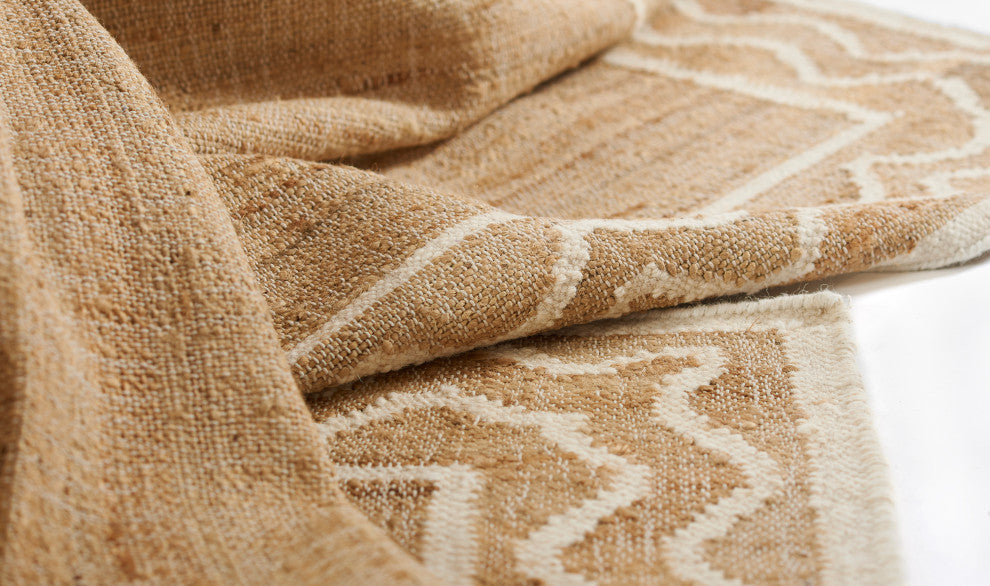 Erin Gates by Momeni Orchard Ripple Natural Hand Woven Wool Rug 5' X 8'