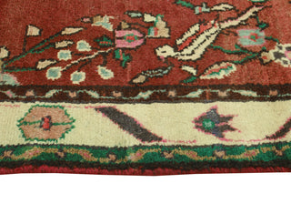 Fine Vintage Distressed Melisa Burgundy/Ivory Runner, 3'5 x 7'4