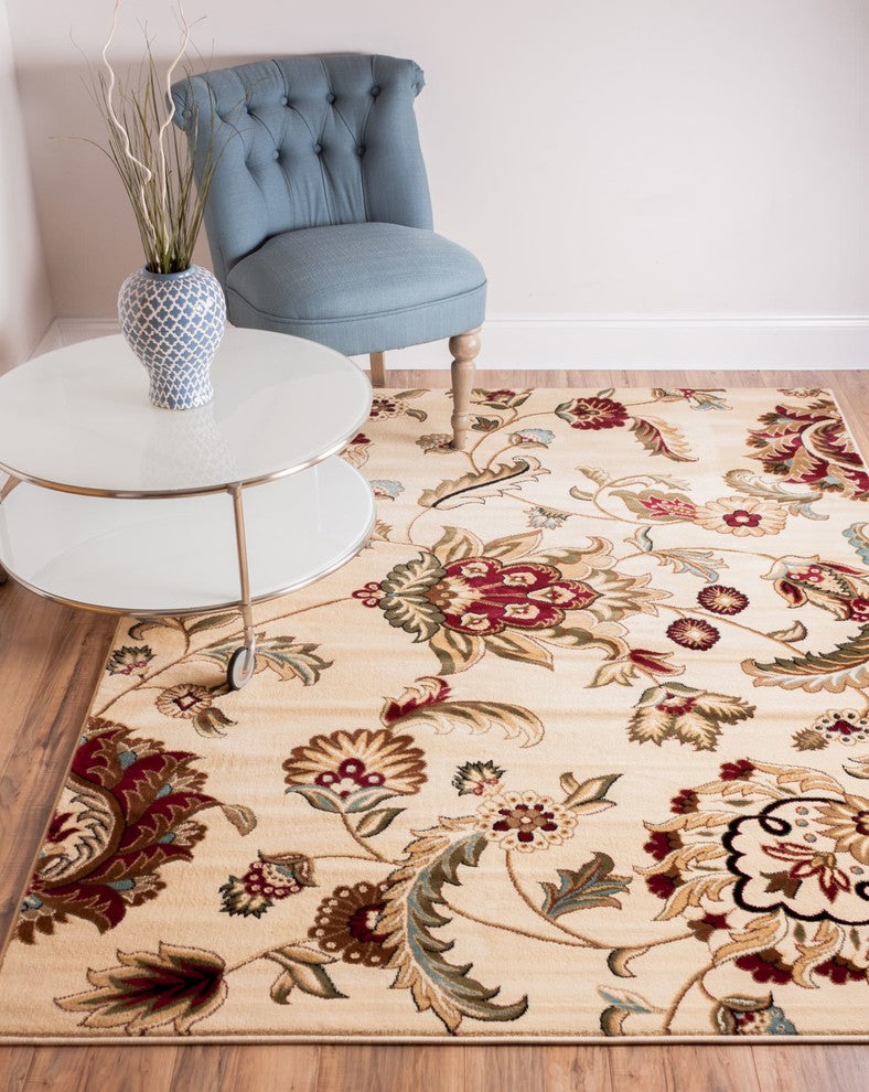 Well Woven Barclay Ashley Oriental Area Rug, Ivory, 7''10"x9''10"