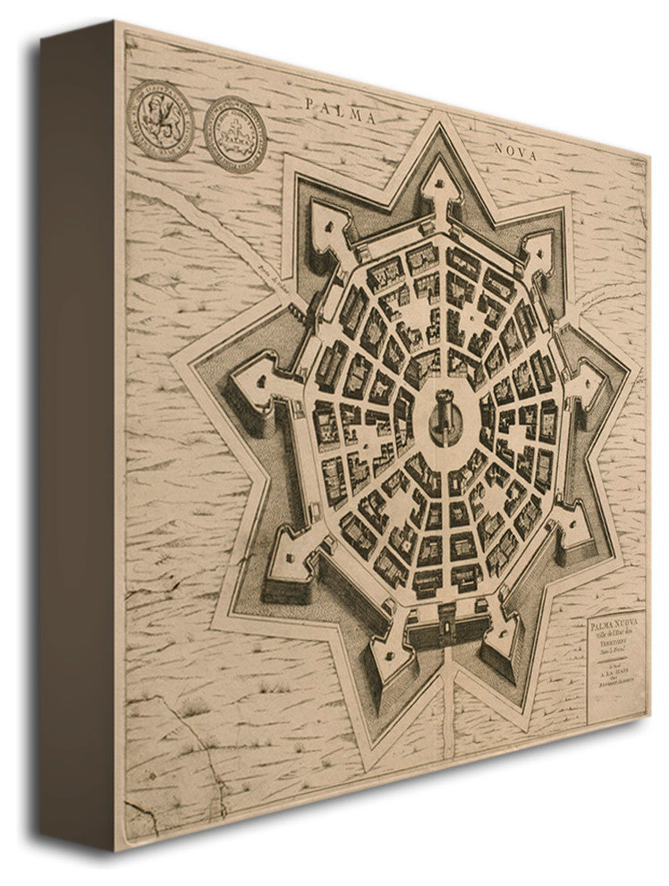 'Map of Palma Nuova, 1704' Canvas Art