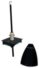 Standard Lighthouse, Wedgewood Blue & White, 4 Foot, Solar Light