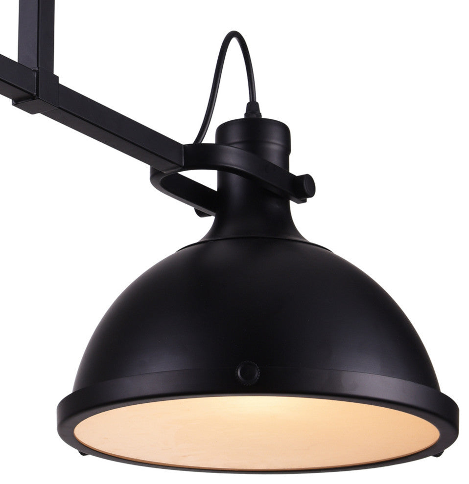 Strum 2 Light Island Chandelier With Black Finish