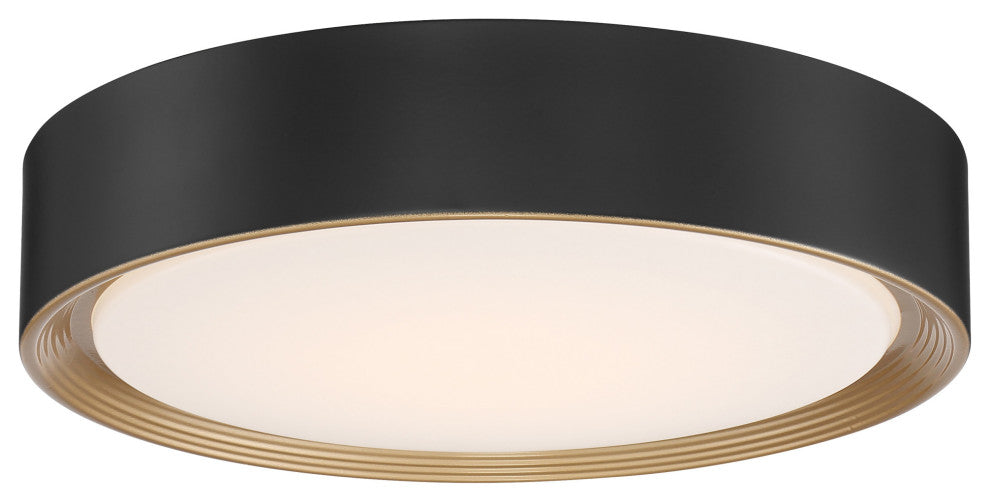 Access Lighting 49970LEDD-ACR Malaga 16"W LED Flush Mount Drum - Matte Black