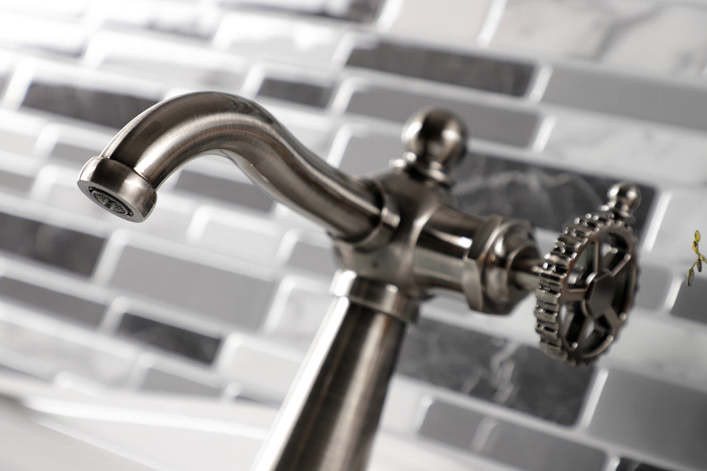 Kingston Brass KSD354CGVN Single-Handle Bathroom Faucet, Push Pop-Up
