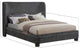 Penny Bed, Black, King, Linen Textured Fabric