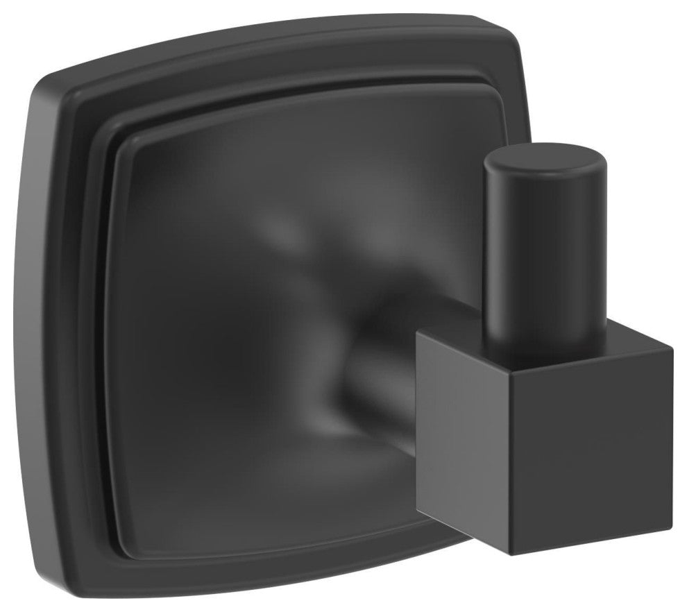 Stature Transitional Single Robe Hook, Matte Black