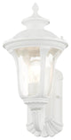 Textured White Traditional, Victorian, Sculptural, Outdoor Wall Lantern