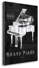 "Black Print Grand Piano" By Eric Yang, Giclee Print on Gallery Wrap Canvas
