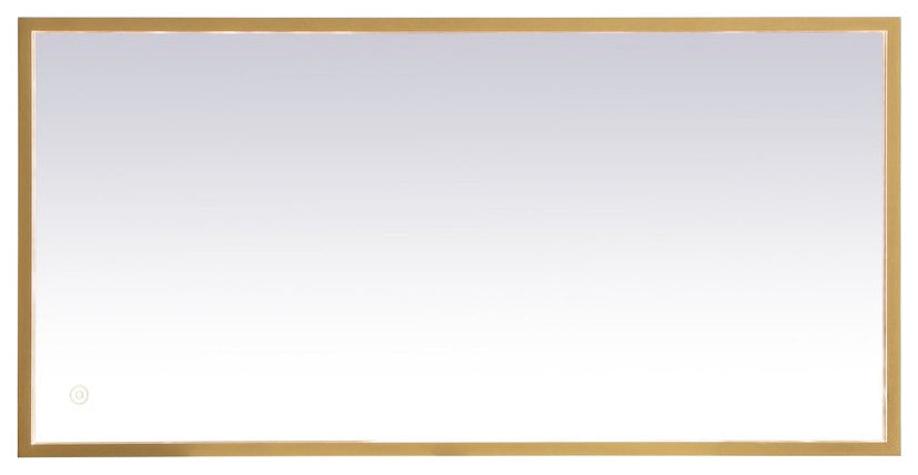 Modern Brass Led Mirror