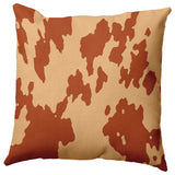 26" x 26" Moo Print Decorative Throw Pillow, Sienna