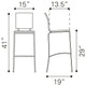Criss Cross Bar Chair, Set of 2 White