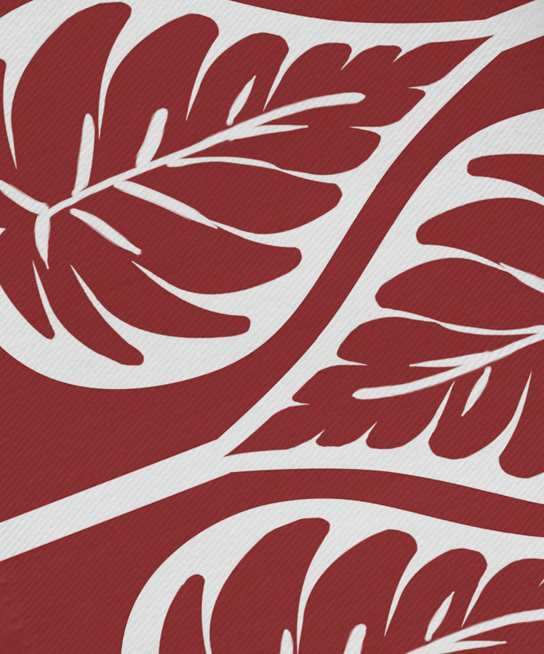 Fern 2, Floral Print Napkin, Coral, Set of 4