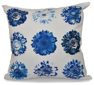 Gypsy Floral, Floral Print Pillow, Blue, 16"x16"