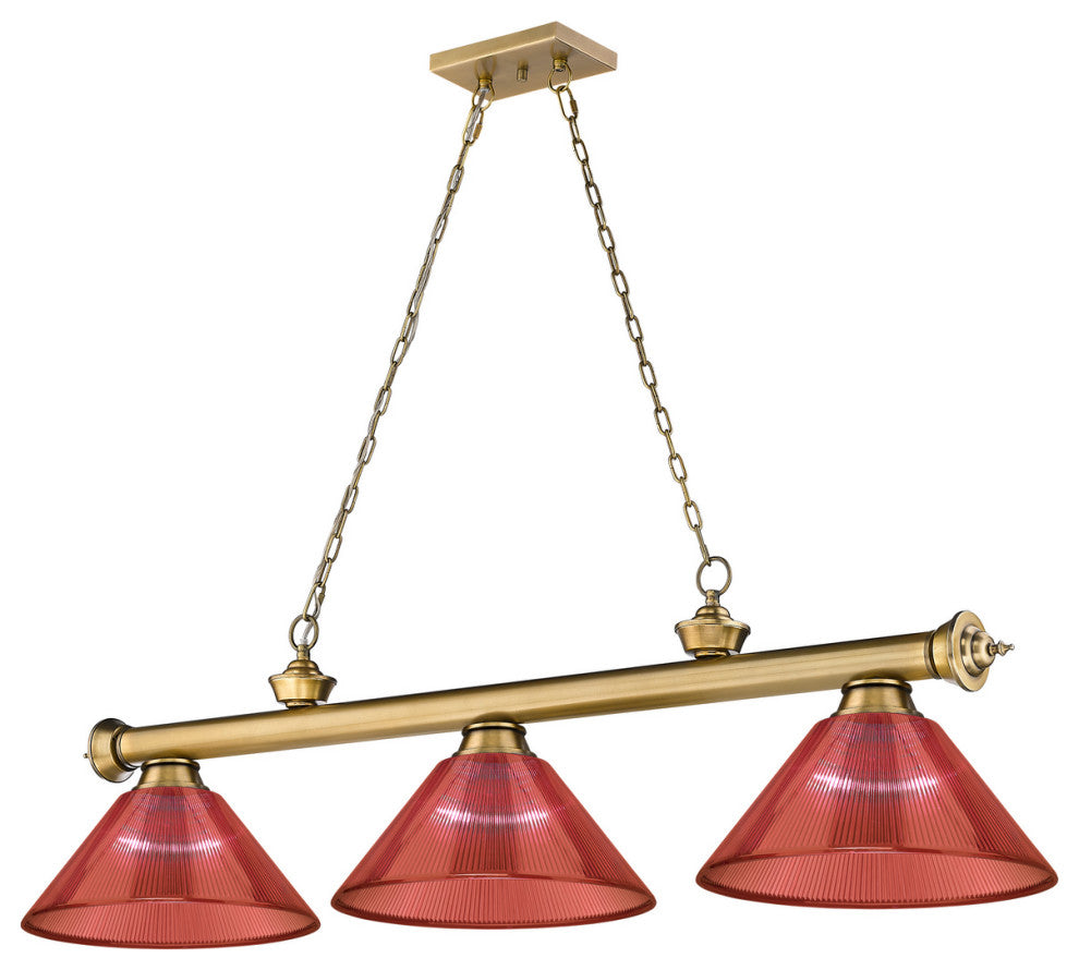 Zlite 2306-3RB-PRD 3-Light Billiard, Red
