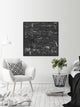 "Rapid Motion" Floater Framed Painting Print on Canvas, 20x20