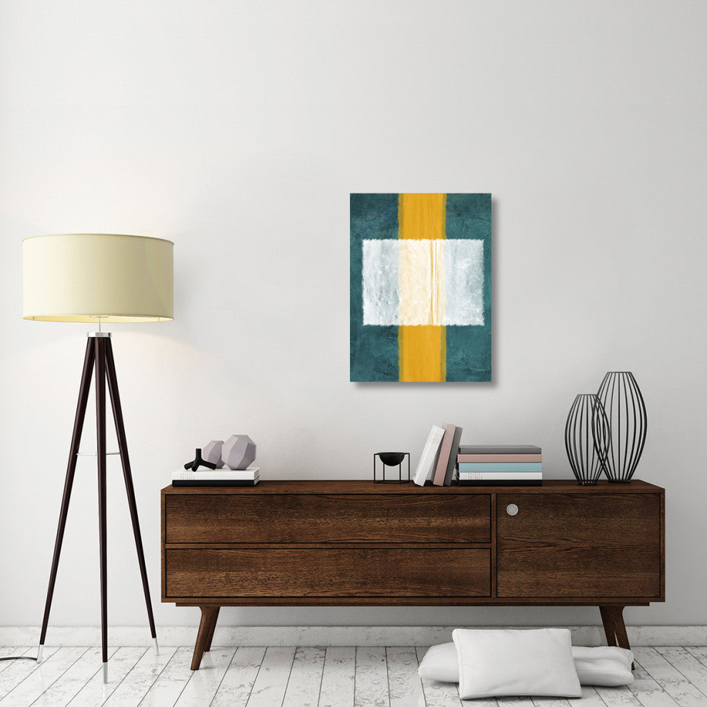 "Green And Yellow Abstract Theme 3" Fine Art Print