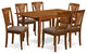 7 Pc Dinette Set For Small Spaces Table With Leaf And 6 Dining Chairs