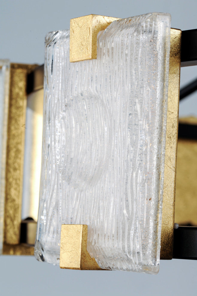 Maxim 39532 Radiant 3 Light 21" LED Bathroom Vanity Light - Black / Gold Leaf /