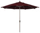 11' Champagne Auto-Tilt Crank Aluminum Umbrella, Burgundy Pacifica
