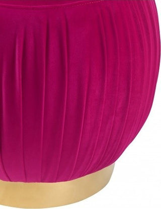 TOV Furniture Tulip Pink Velvet Ottoman