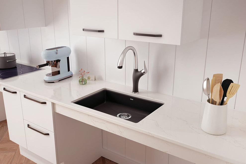 Blanco 442543 Precis 25"x18" Granite Single Bowl Kitchen Sink, Anthracite