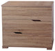 Commodious 3 Drawer Storage Chest With Metal Glides, Brown Finish.