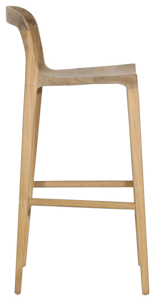 Belinda 40" Tall Bar Stool, Natural