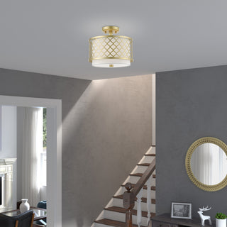 Arabesque 2 Light Soft Gold Small Semi-Flush