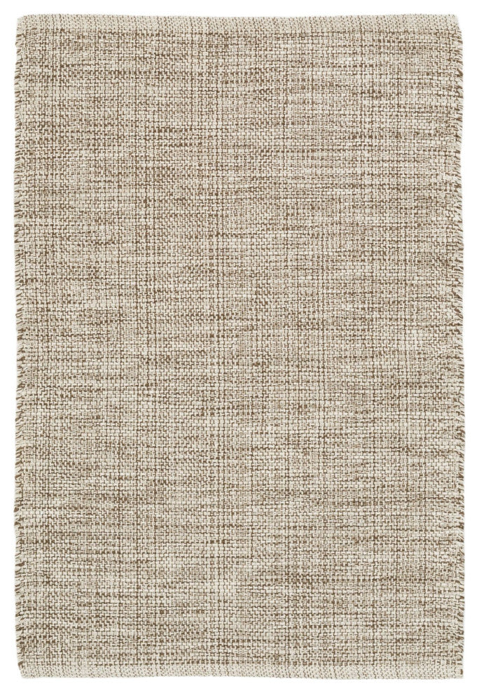 Dash & Albert Marled Brown Handwoven Cotton Rug, Brown, 3' x 5'