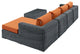 Canvas Tuscan Summon 5-Piece Outdoor Patio Sunbrella Sectional Set