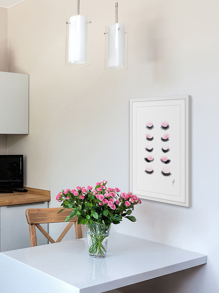 "Rows of Lashes" Framed Painting Print, 30"x45"