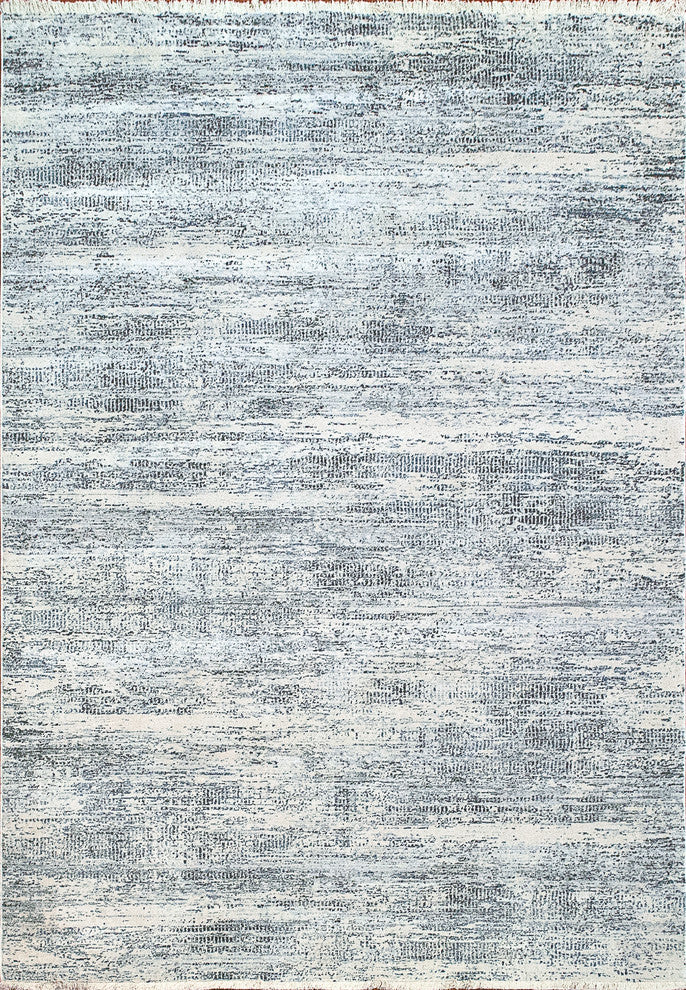 Eternal Ivory and Blue Area Rug, 4'x5.5'