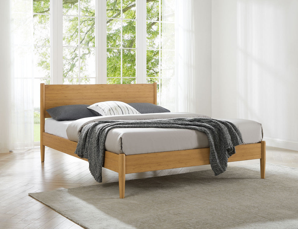 Ria Eastern King Platform Bed, Caramelized