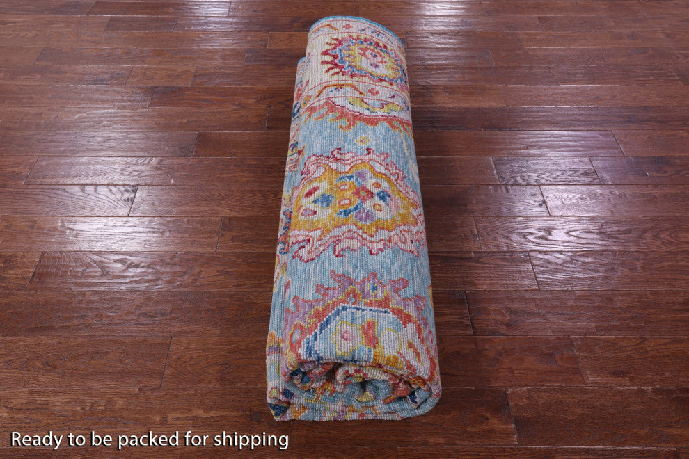 Turkish Oushak Hand Knotted Wool Rug 8' 3" X 9' 8" - Q16125