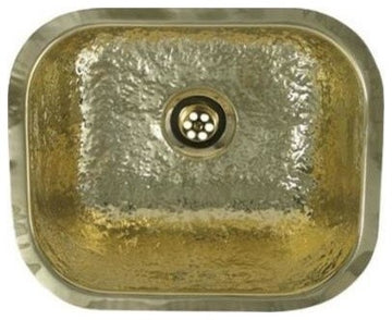 Rectangular Undermount Entertainment/Prep Sink With Hammered Texture Surface