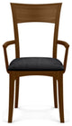 Copeland Ingrid Upholstered Armchair, Natural Walnut, Onyx Microsuede