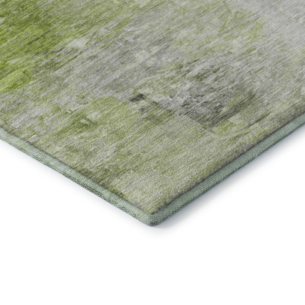 Premium Machine Washable Mayfield AMF595 Aloe 8' x 8' Round Rug