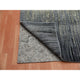 Blue/Gray Hand Knotted Modern Ombre Design Pure Wool Square Rug, 8'0"x8'4"