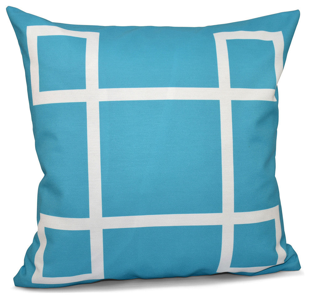 Geometric Decorative Pillow, Bahama, 20"x20"