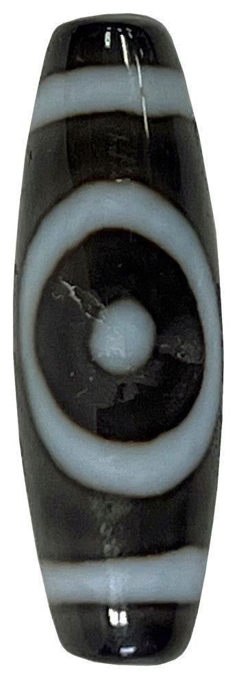 Chinese Handmade Agate Stone Pattern Oval Dzi Bead Pendant Hws2400