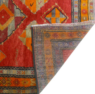 Fine Vintage Distressed Jamile Red/Orange Rug, 3'9x7'0