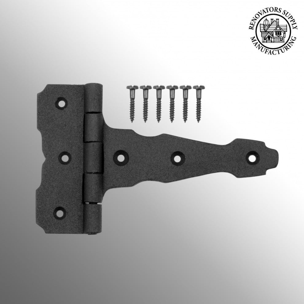 Black Cast Iron T Strap Gate Hinges Rust Resistant Cast Iron Renovators Supply
