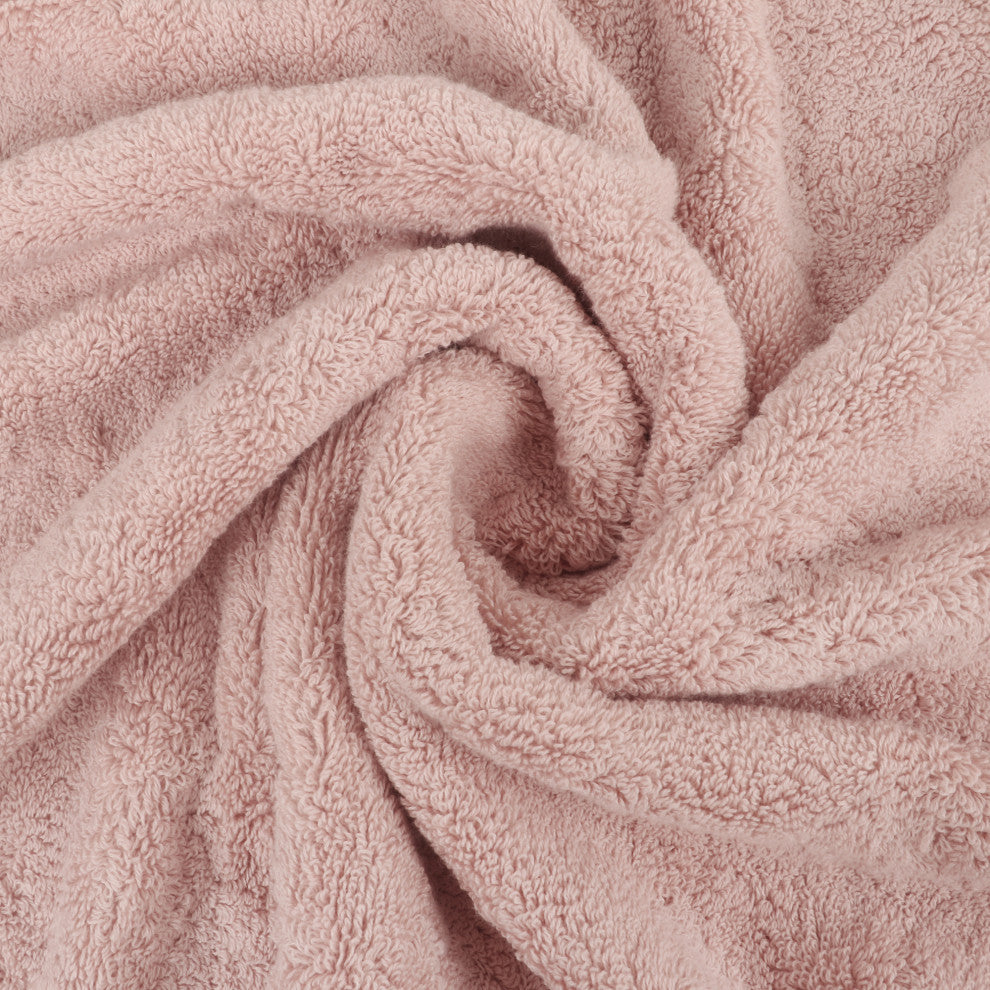 Organic 100% Cotton 650 GSM Feather Touch Quick Dry Bath Towel, Rose Dust, Pack of 3