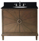 36" Antique Coffee Sink Vanity With Wlf6068 Top, No Faucet
