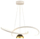 Impruneta | Modern Beautiful LED Hanging Chandelier for Living Room, White, Dia19.7xh5.1", Dimmable Witn Remote