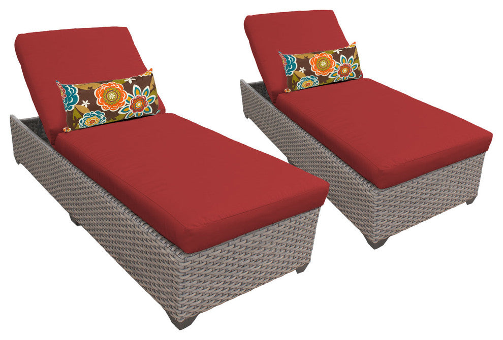 Oasis Chaise Set of 2 Outdoor Wicker Patio Furniture